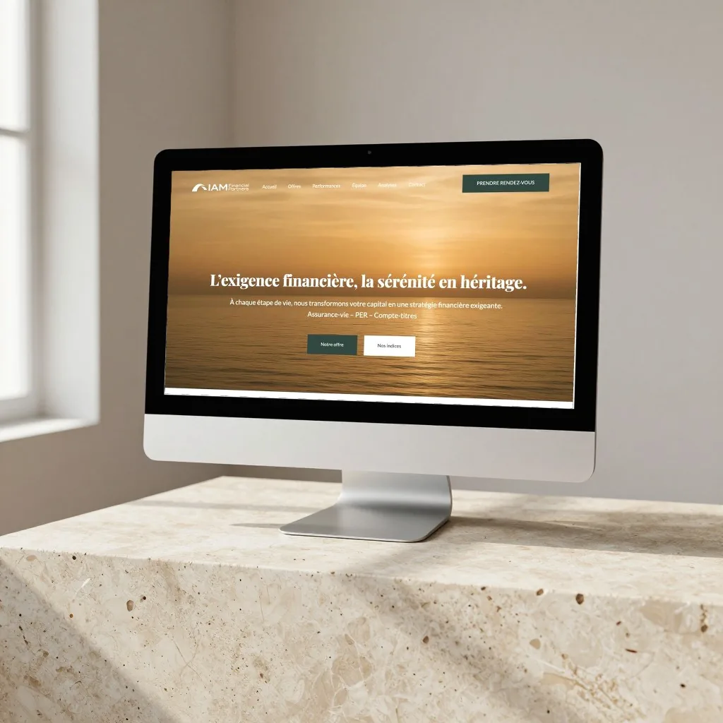 Investissement financier, le site sur bureau
